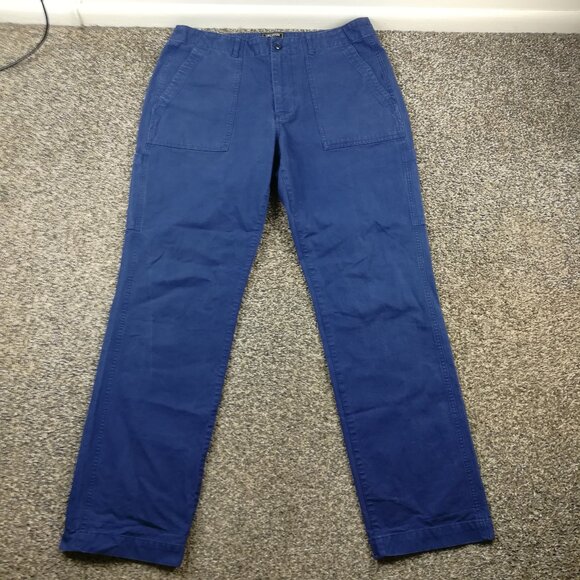 Todd Snyder Pants Military Twill Vintage Wash Naval Blue Mens 33x32 $228